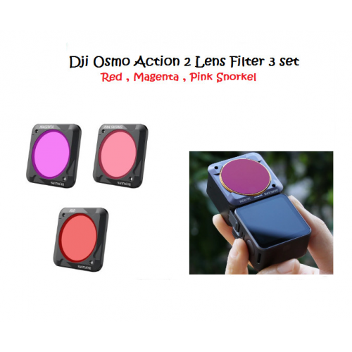 Dji Osmo Action 2 Filter Lens 3 Set - Red - Magenta - Pink Snorkel